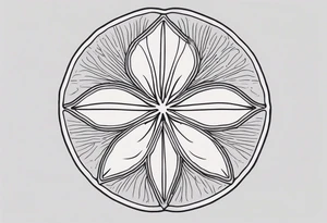 sand dollar 
fine line 
simple
light gray tattoo idea