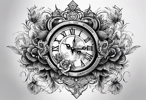 sleeve tattoo to contain the symbols family , love, health, time, money , happines tattoo idea