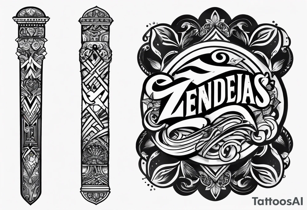 Forearm tattoo that says Zendejas tattoo idea