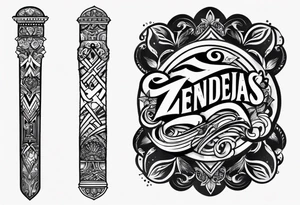 Forearm tattoo that says Zendejas tattoo idea