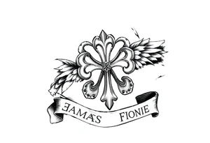 Irish family symbol with daughters names tattoo idea