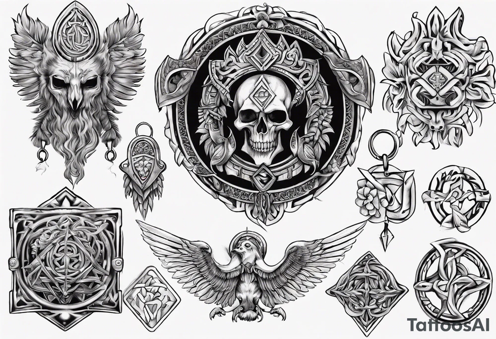 Slavic amulets tattoo idea