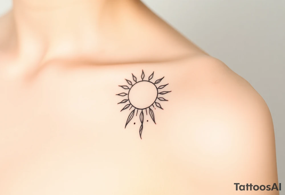 The sun cascading tattoo idea