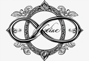 Infinity sign for spouse tattoo idea