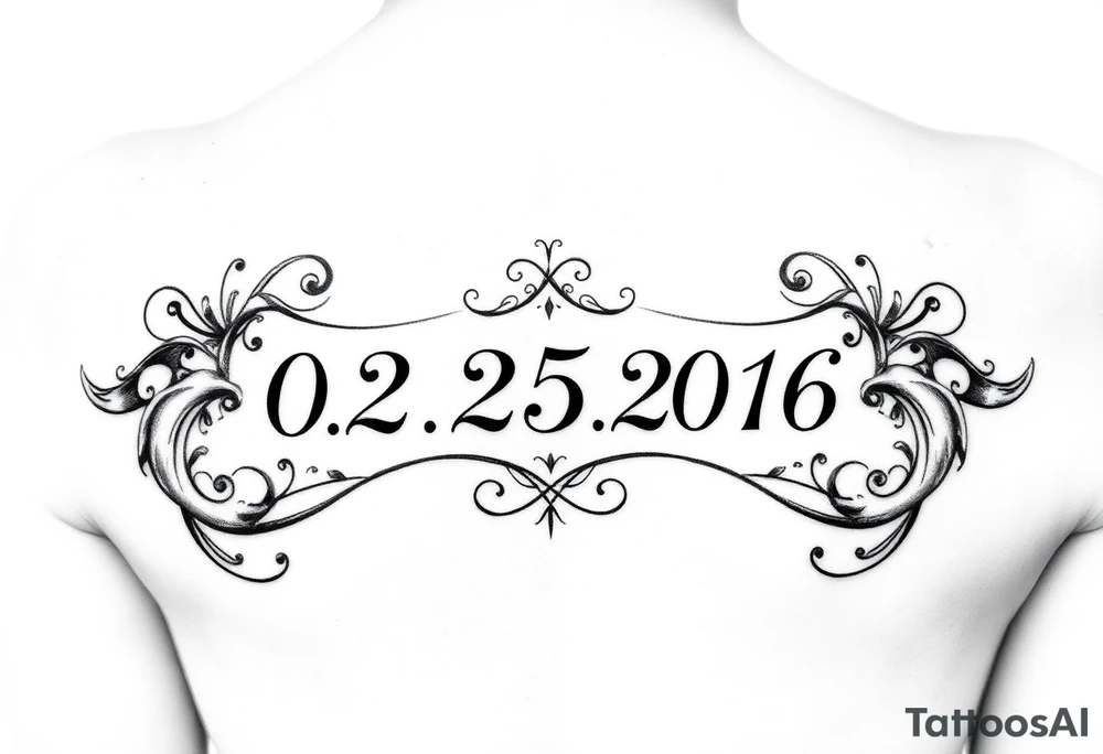 03.25.2016 in roman numerals tattoo idea