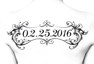 03.25.2016 in roman numerals tattoo idea