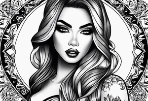 Bratz style flash tattoo full body y2k smoking tattoo idea