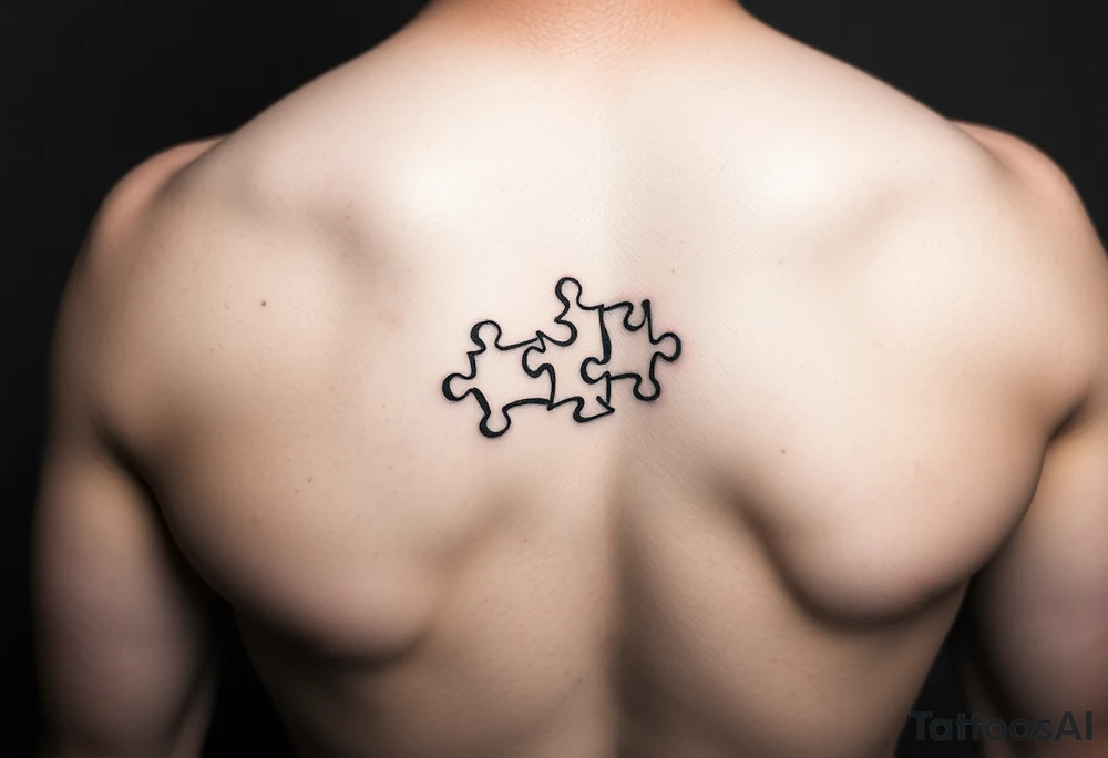 Puzzle pieces on forarm tattoo idea