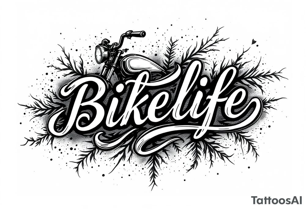 Bikelife tattoo simple text only tattoo idea