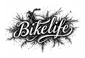 Bikelife tattoo simple text only tattoo idea