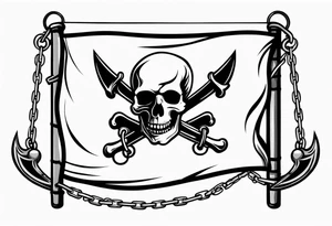 Pirate flags with chains tattoo idea