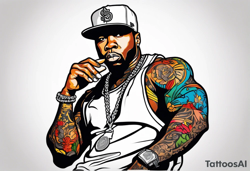 Fifty Cent Rapper tattoo idea