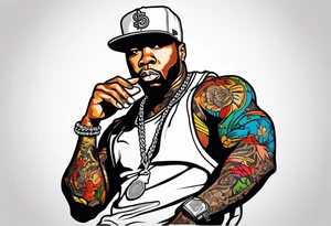 Fifty Cent Rapper tattoo idea