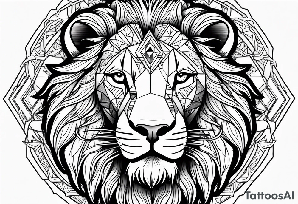 a majestic lion tattoo idea