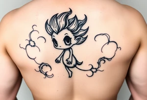 Soot sprite ghibli on hip tattoo idea