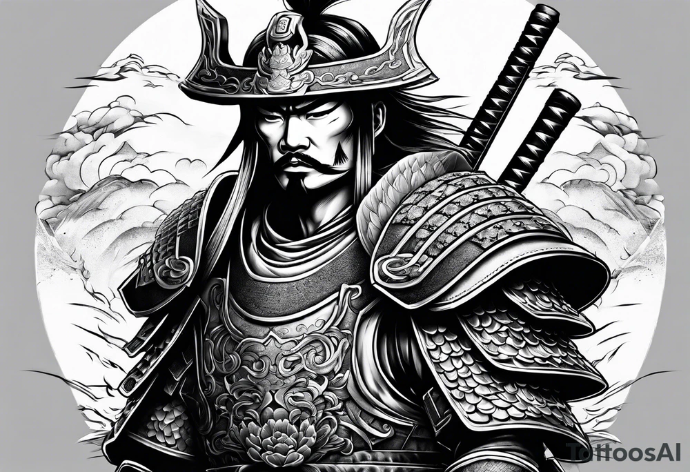 Samurai full armor tattoo idea