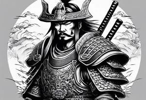 Samurai full armor tattoo idea