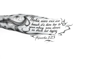 this bible verse proverbs 26:25 tattoo idea