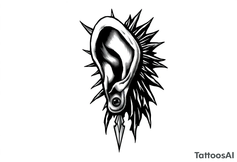 God related or ghetto chicano idea behind the ear vertical tattoo idea