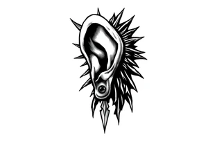 God related or ghetto chicano idea behind the ear vertical tattoo idea