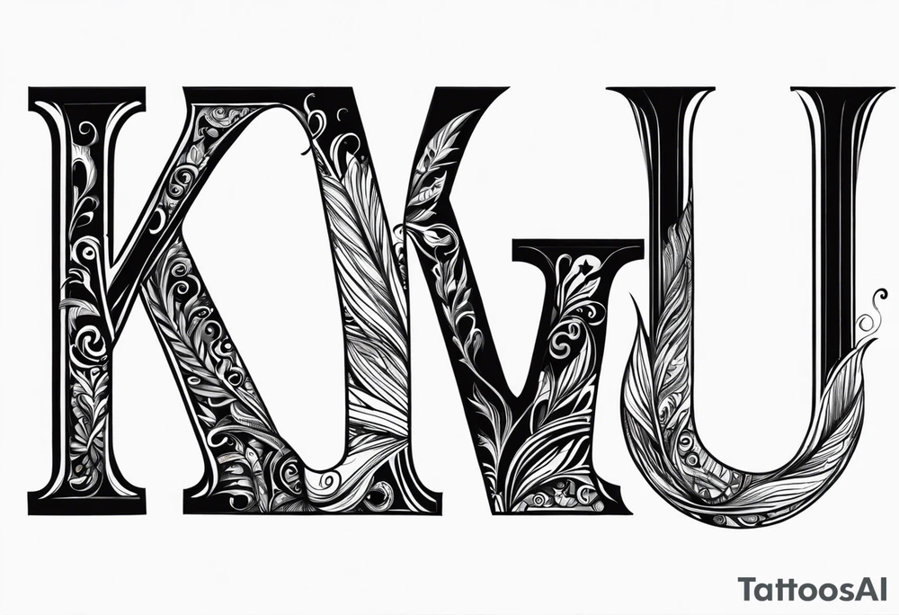 Starting with letter KV tattoo idea