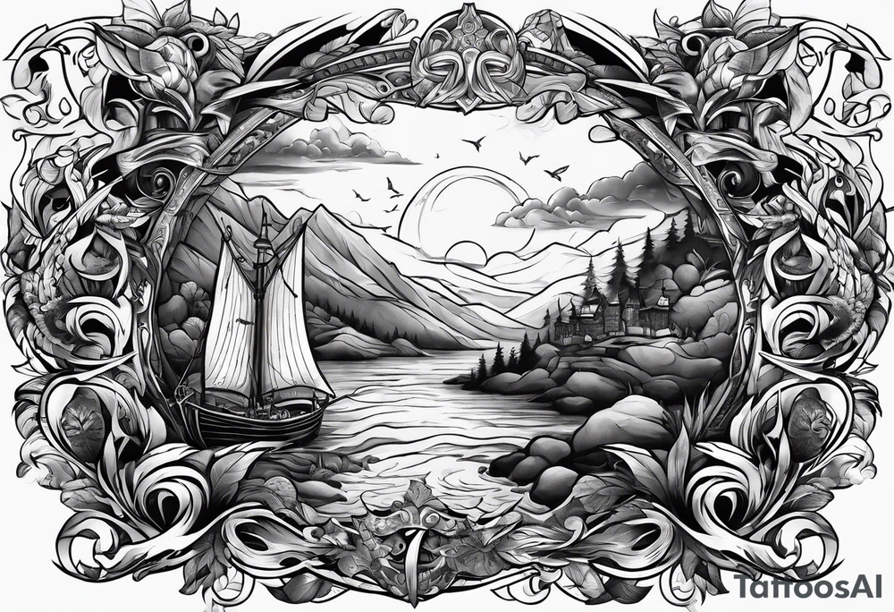 An adventure to live, battle to fight, beauty to love tattoo idea