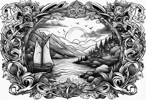 An adventure to live, battle to fight, beauty to love tattoo idea
