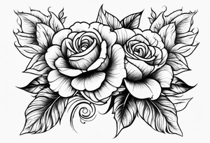Épaule fleurs tattoo idea