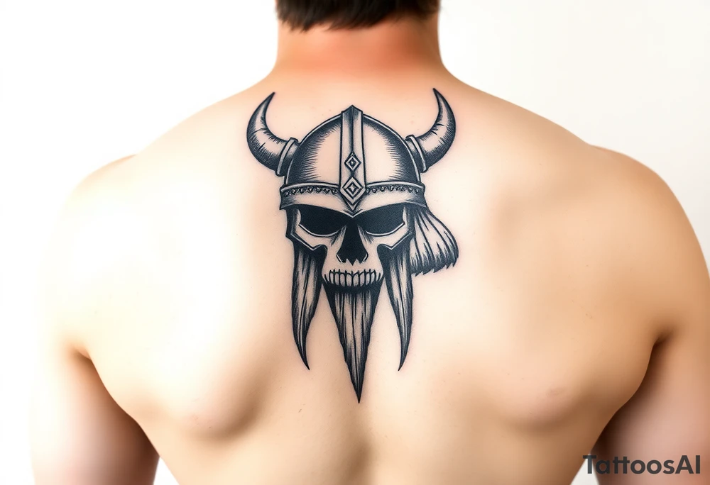Larhe vikings helmet tattoo idea