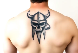 Larhe vikings helmet tattoo idea