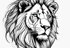 lion classic tattoo idea
