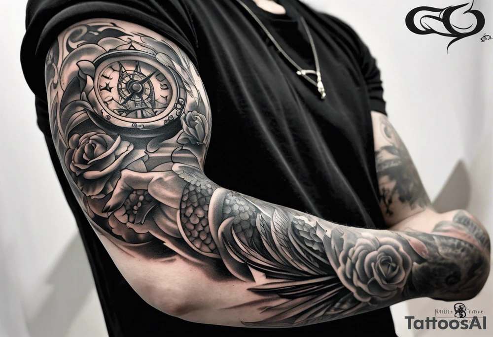 arm full sleeve tattoo idea