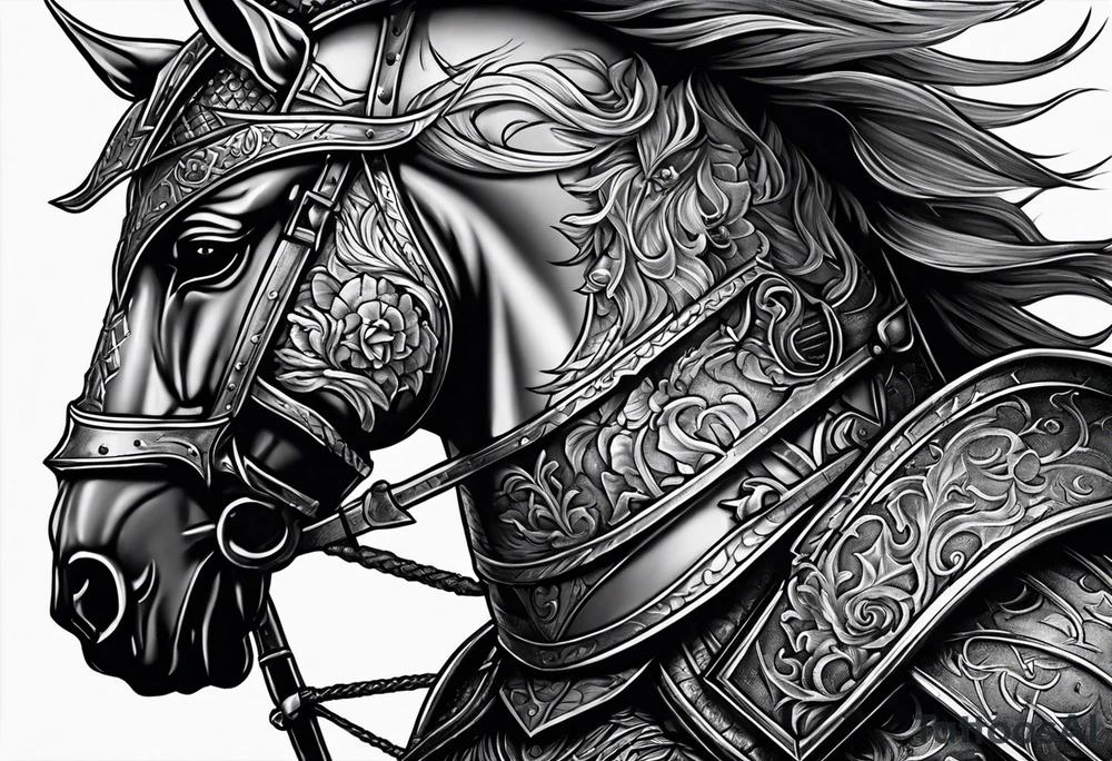knight with heavy armor tattoo idea