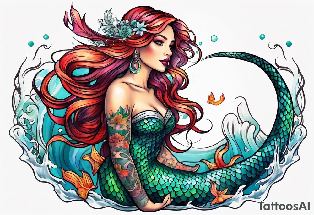 Mermaid tattoo idea