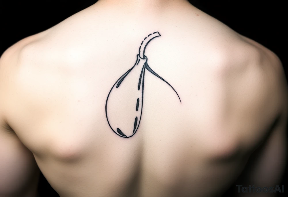 line drawing of penis tattoo idea