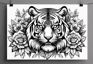 the skeleton of a tiger tattoo idea