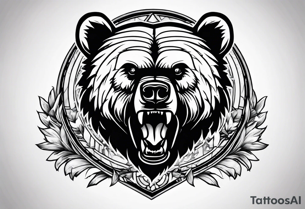 California bear flag tattoo idea