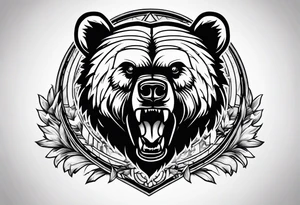 California bear flag tattoo idea