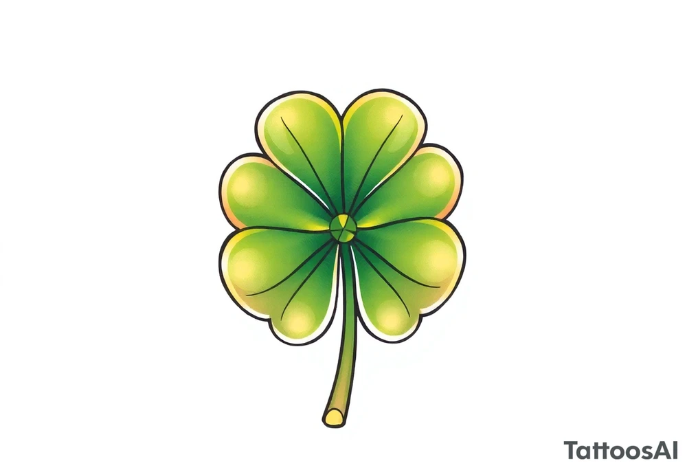 4-leaf clover tattoo idea