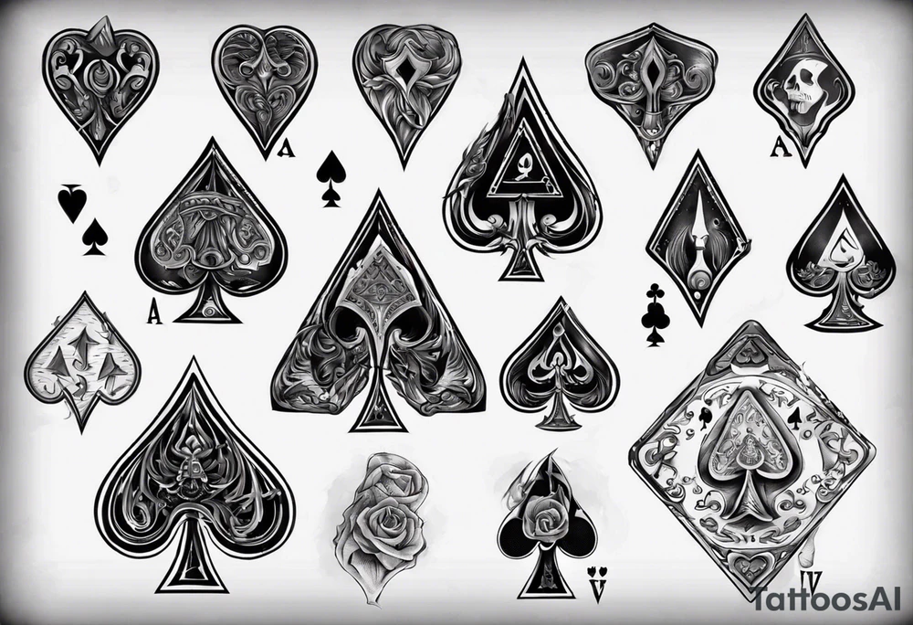 ace of spades tattoo idea