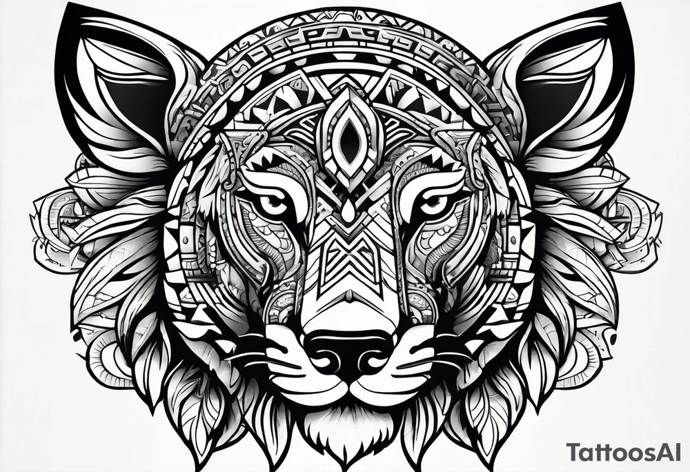 Aztec animal tattoo idea