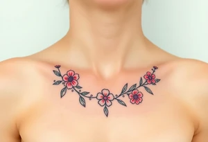 Floral garland tattoo idea