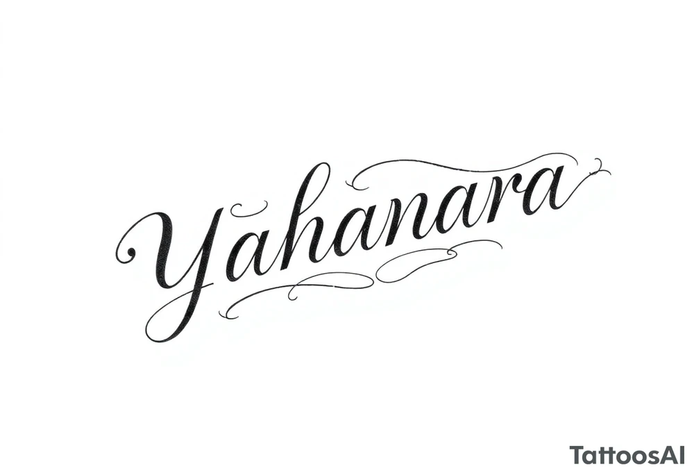 Name YAHANARA tattoo idea