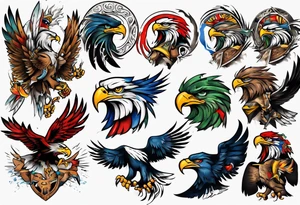American Eagle Warrior tattoo idea