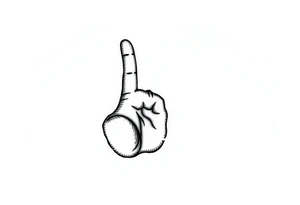 Buddha hand making 'like' gesture. Thumbprint is a social media logo. Dotwork style, black ink, 7cm. tattoo idea
