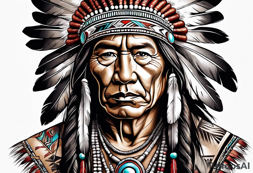 Cherokee Indian Leader tattoo idea