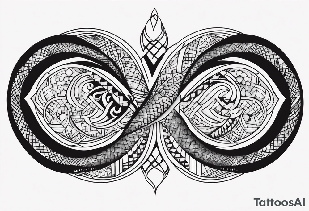 The name Harmony with a python through it tattoo idea