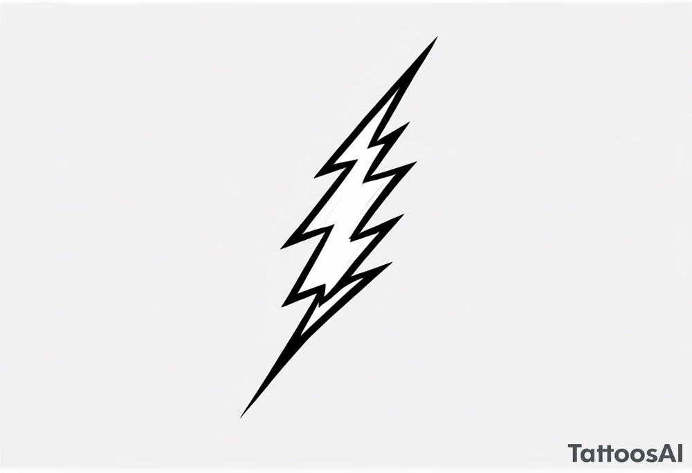Bold Lightning Bolt tattoo idea