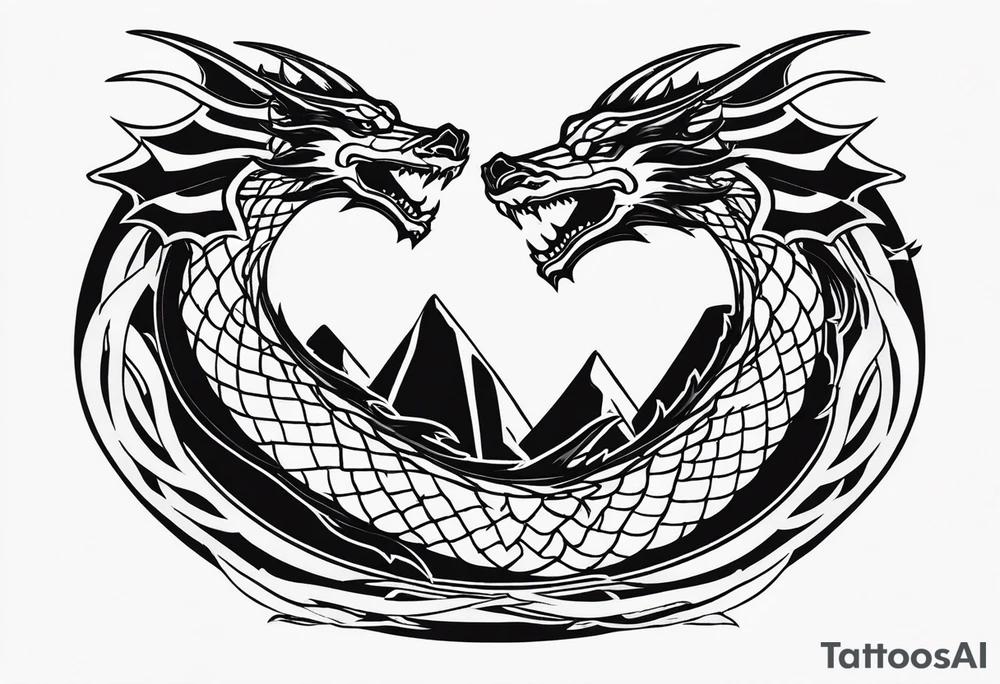 roaring dragons tattoo idea