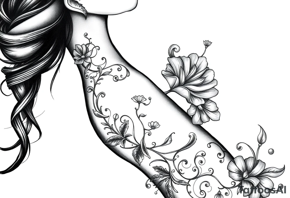 black woman stepping into a stronger, wiser version of yourself after a difficult chapter. tattoo idea